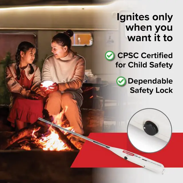 Alt view image 6 of 7 - Olympian GM-3X Adjustable Flame Gas Match - Features Windproof Continuous Ignition & Slender Design Equipped with Safety Lock - Refillable with Butane Lighter Fluid - 57549