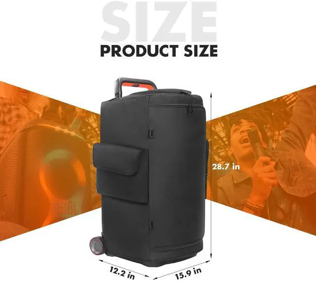 Alt view image 3 of 7 - Speaker Cover Compatible with JBL PartyBox 520, Scratch-Resistant, Dustproof, Portable with Storage Bag for Outdoor and Lightweight Travel Cover