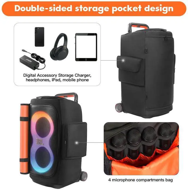 Alt view image 4 of 7 - Speaker Cover Compatible with JBL PartyBox 520, Scratch-Resistant, Dustproof, Portable with Storage Bag for Outdoor and Lightweight Travel Cover