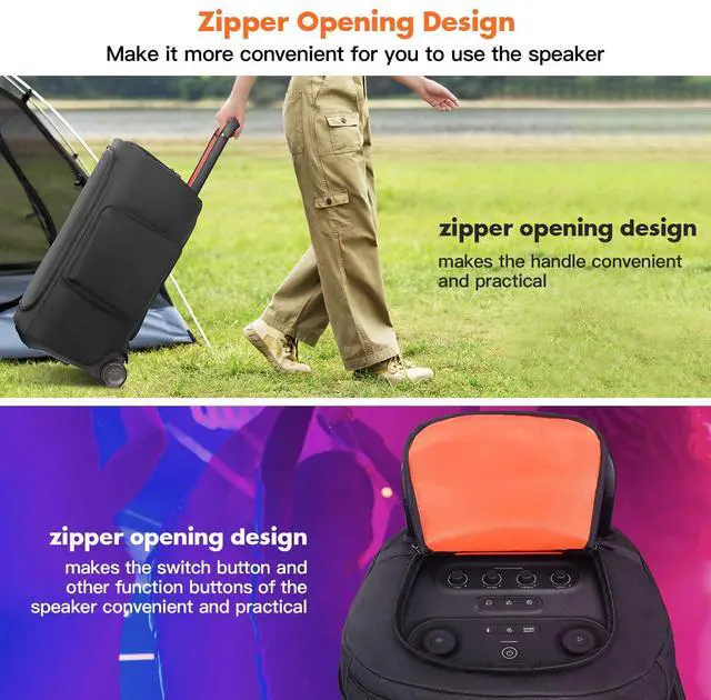 Alt view image 5 of 7 - Speaker Cover Compatible with JBL PartyBox 520, Scratch-Resistant, Dustproof, Portable with Storage Bag for Outdoor and Lightweight Travel Cover