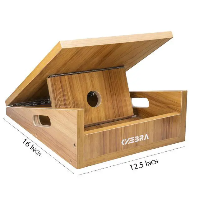 Alt view image 7 of 7 - Wooden Slant Board, 5 Positions Adjustable Slant Board for Calf Stretching Squats Incline Board and Calf Stretcher, Slant Squat Board for Knees Ankle Heel Feet Leg
