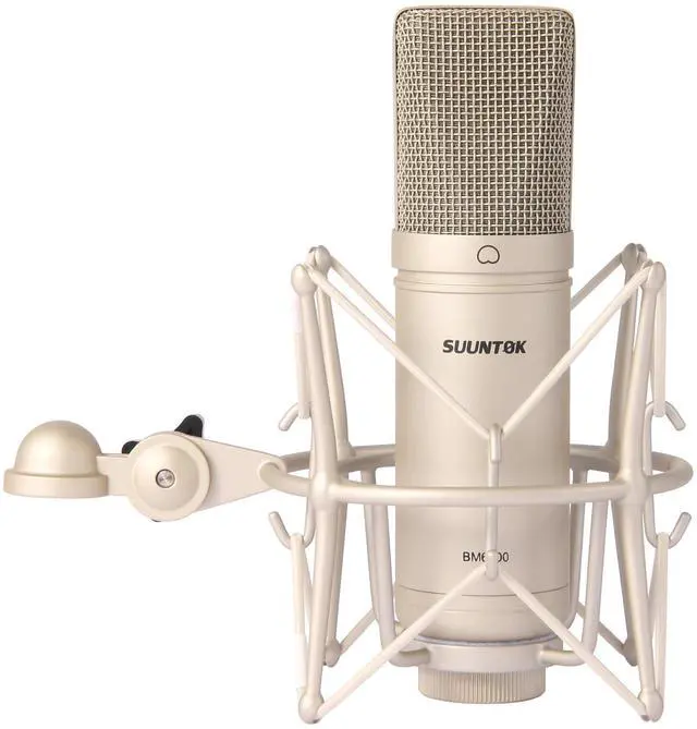 Main image of Condenser Microphone XLR, Large Diaphgram Professional Recording Cardioid Microphone Kit with Shock Mount, for Studio, Live Streaming, Podcas (Silver)