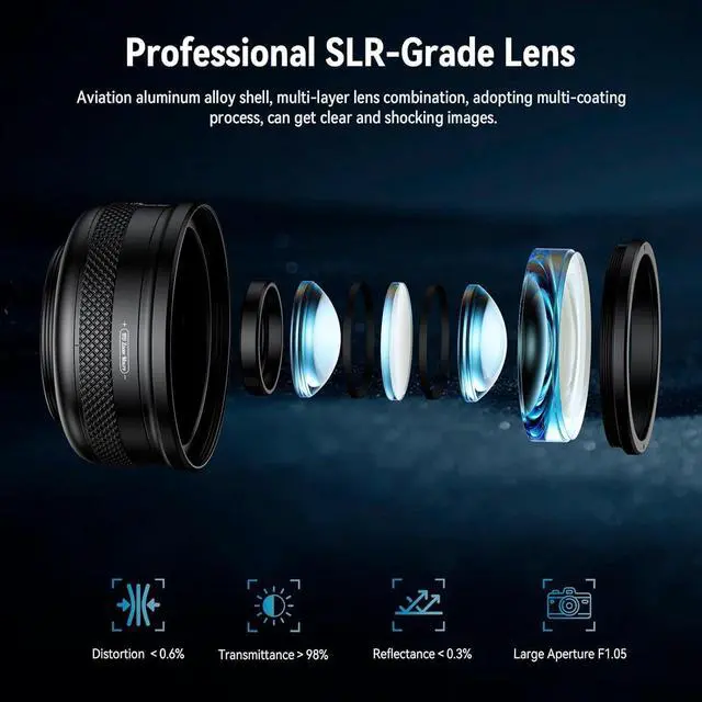 Alt view image 2 of 7 - Macro Lens Kit for Smartphone, 10-20X Micro Phone Lens with Universal Lens Clip, HD Magnifier Photography Lens for iPhone Android Phone (Fits for Almost All Phone), Phone Macro Lens Attachment