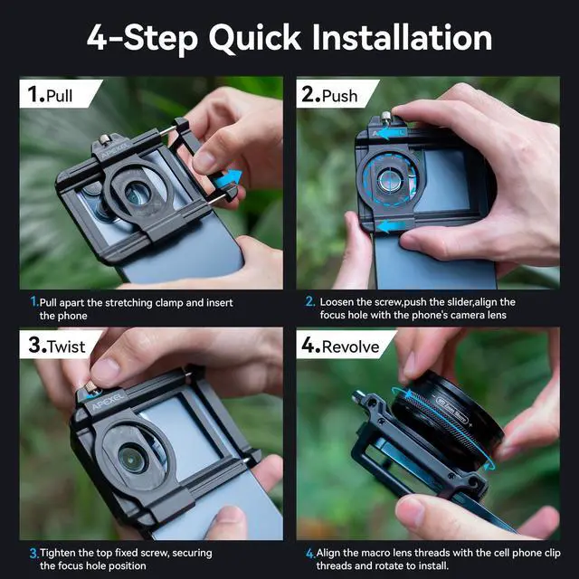 Alt view image 6 of 7 - Macro Lens Kit for Smartphone, 10-20X Micro Phone Lens with Universal Lens Clip, HD Magnifier Photography Lens for iPhone Android Phone (Fits for Almost All Phone), Phone Macro Lens Attachment