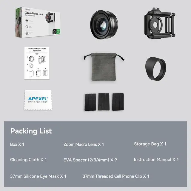 Alt view image 7 of 7 - Macro Lens Kit for Smartphone, 10-20X Micro Phone Lens with Universal Lens Clip, HD Magnifier Photography Lens for iPhone Android Phone (Fits for Almost All Phone), Phone Macro Lens Attachment