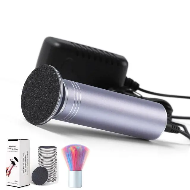 Main image of Upgraded Electric Callus Remover for Feet 1200RPM, Adjustable Speed Professional Electric Foot File Sander Pedicure Tools with 60pcs Sandpaper Discs Dead Skin Remover, with Clean Brush (FCR-02 Gray)