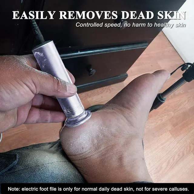 Alt view image 2 of 7 - Upgraded Electric Callus Remover for Feet 1200RPM, Adjustable Speed Professional Electric Foot File Sander Pedicure Tools with 60pcs Sandpaper Discs Dead Skin Remover, with Clean Brush (FCR-02 Gray)