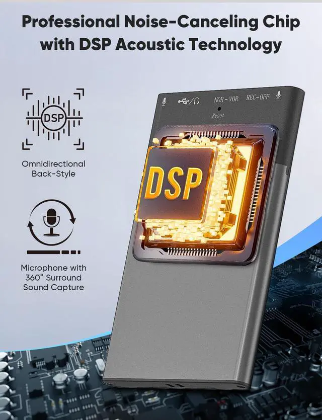 Alt view image 6 of 7 - 128GB AI Voice Recorder, Note Voice Recorder - Transcribe & Summarize, AI Noise Cancellation Technology, Supports 118 Languages, APP Control Audio Recorder for Lectures, Meetings, Calls