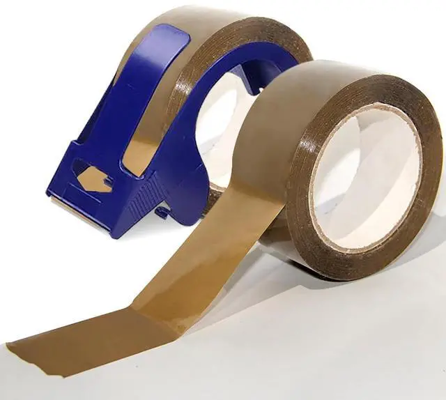 Main image of Heavy Duty Packing Tape, 2Pack with One Dispenser, 2.4 mil, 1.88" x 110 yd, Packing Tape Refills for Packing, Shipping and Mailing, Strong Seal on All Box Types for Moving, Office, & Storage (Brown)