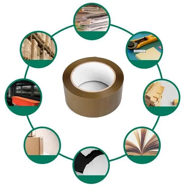 Alt view image 4 of 6 - Heavy Duty Packing Tape, 2Pack with One Dispenser, 2.4 mil, 1.88" x 110 yd, Packing Tape Refills for Packing, Shipping and Mailing, Strong Seal on All Box Types for Moving, Office, & Storage (Brown)