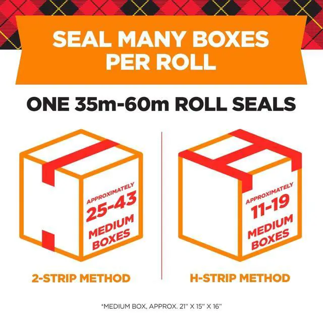 Alt view image 3 of 7 - Long Lasting Storage Packing Tape, Clear, Storage Tape Withstands Extreme Temperatures, 1.88 in x 54.6 yd, 2 Refill Rolls