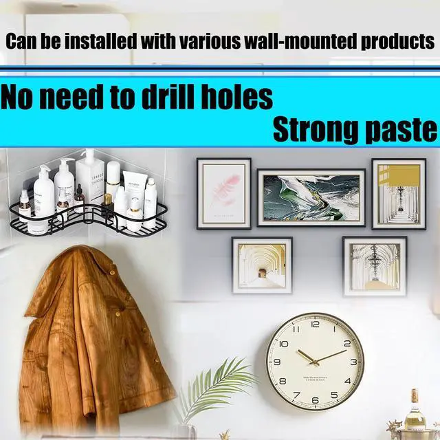 Alt view image 5 of 5 - Picture Hangers Without Nails, Nail Free Wall Hangers,30 Counts Adhesive Wall Hooks for Hanging with Waterproof and Oilproof,4 lbs Load Max