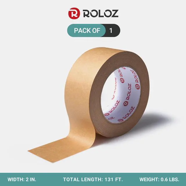 Alt view image 7 of 7 - Brown Kraft Paper Packing Tape 1pk 2in x 44 yd Strong Adhesive, Hand-Tearable, Writable Shipping Tape for Moving Boxes Ideal for Packing, Mailing, Storage, and Shipping