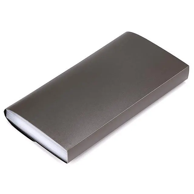 Alt view image 6 of 6 - 13 Pockets Expanding Check Bill File Folder-Hand-held Small Accordion File Folder Expandable Card Ticket Holder Plastic Business Document Organizer Wallet Case New Grey