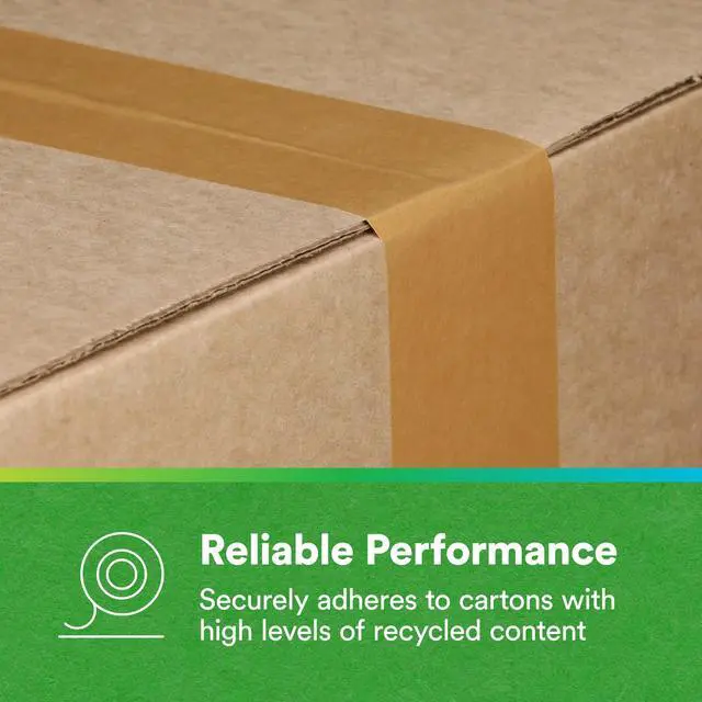 Alt view image 6 of 7 - Scotch Performance Paper Box Sealing Tape 570, 1.9" x 55 yd (48 mm x 50 m), 1 Roll, Brown, Recycle-Compatible, Great for Packaging, Shipping, and Moving