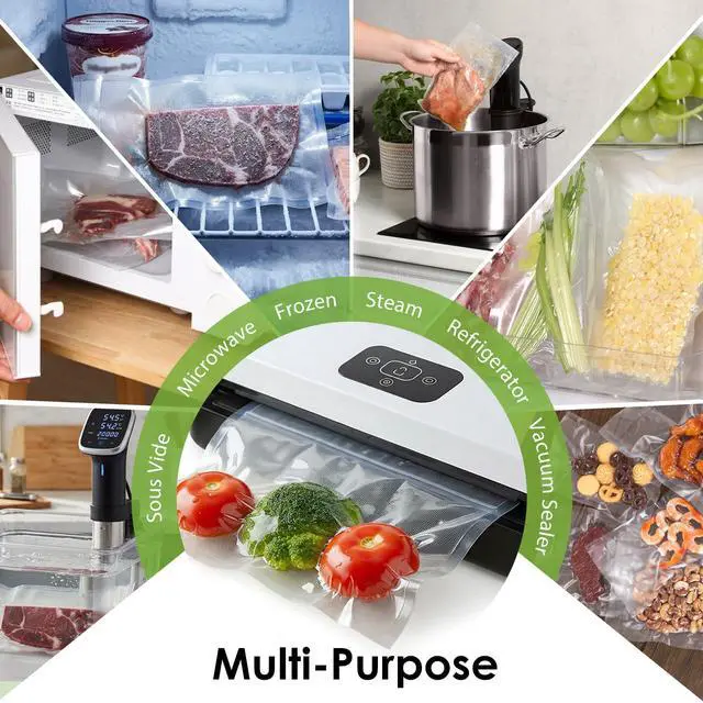 Alt view image 7 of 7 - 50pcs Vacuum Sealer Bags, Food Saver Bags Pint 6" x 10", BPA Free, Pre-cut Commercial Grade Vac Bags for Food Storage, Meal Prep or Sous Vide