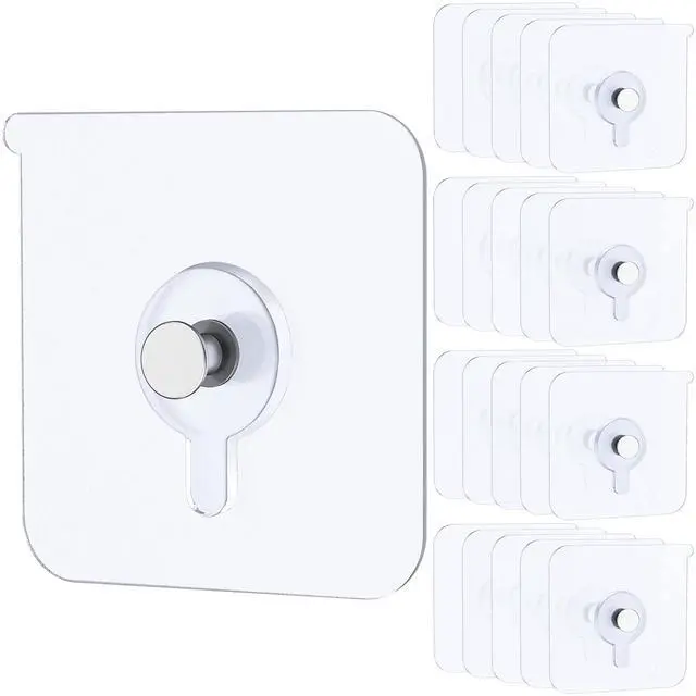 Main image of 20 Pcs Adhesive Picture Hooks, No Drill Screw Stickers