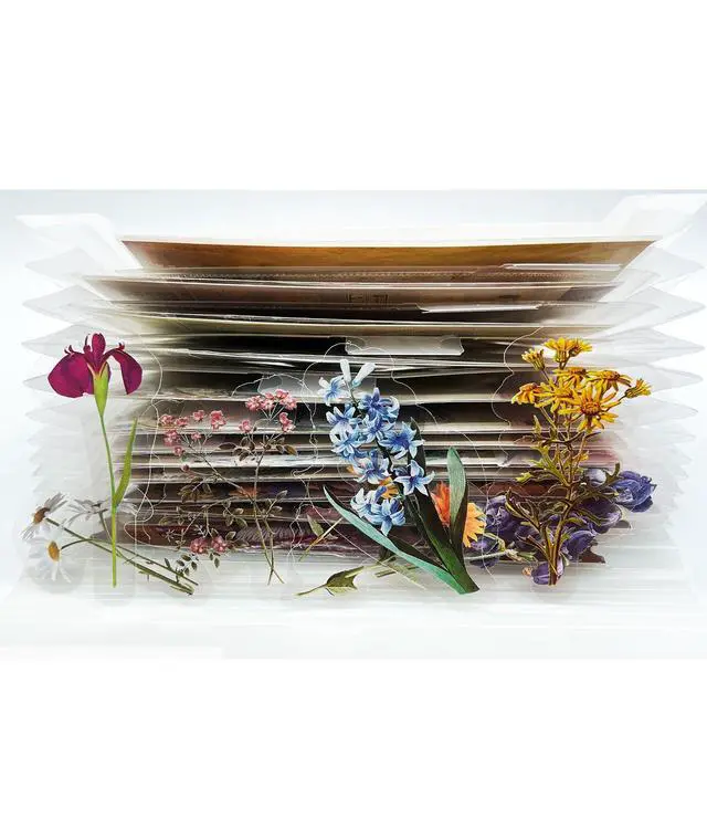 Alt view image 2 of 7 - Expanding File Folder 13 Pocket Portable Organ File Bag Organizer Accordion for Stickers Washi Tapes Documents Papers School Office Supplies Receipt Bills, A6 Size