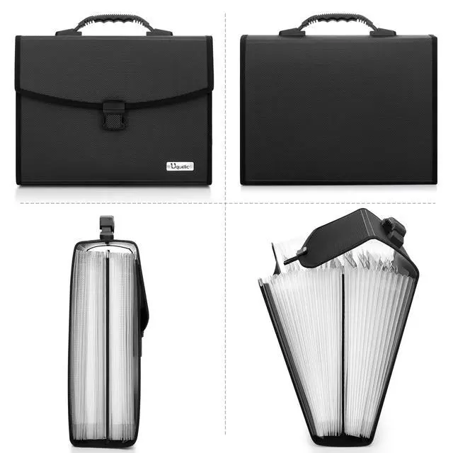Alt view image 4 of 7 - 26 Pockets Expanding File Folder Organizer - Upgraded Durable Buckle, Accordion Folder Base with Ergonomic Portable Handle/Large A4 Letter Size Document Organizer, Folders with Pockets