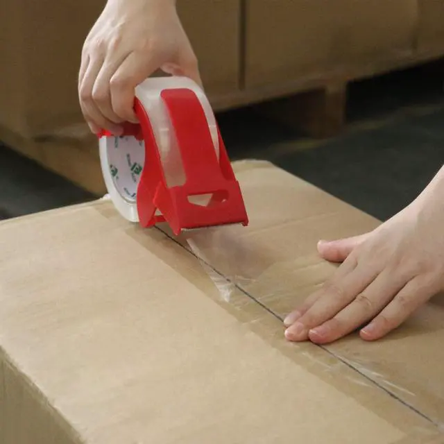 Alt view image 4 of 7 - 18 Rolls Clear Packing Tape, Heavy Duty Packaging Tape with Dispenser,1.88In x 55Yd,2.4Mil Thick Industrial Grade Transparent Tape Refills for Shipping,Moving,Sealing and storages