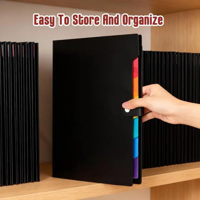 Alt view image 6 of 7 - 12 PCS Expanding File Folder Set with Labels - Premium A4 Letter Size Accordion Folder, Multi-Color Plastic Accordion File Organizer for Office Home Supplies
