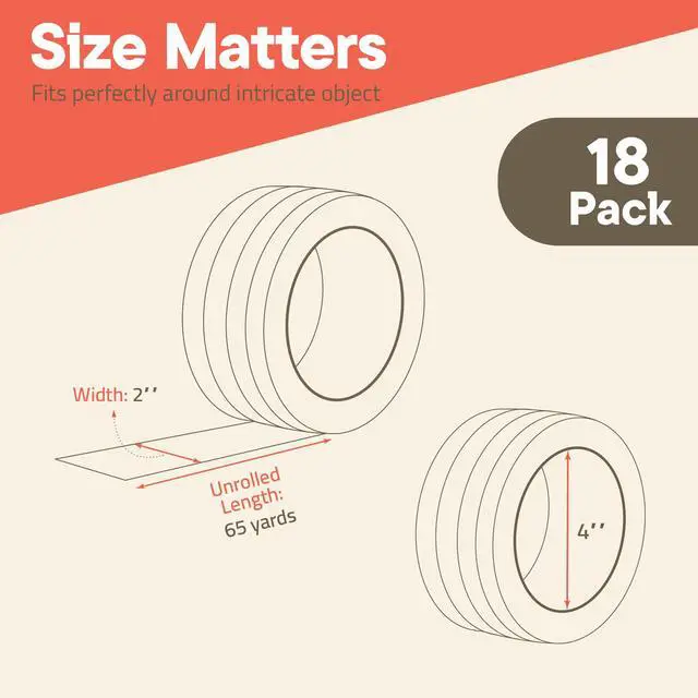 Alt view image 2 of 7 - 18 Rolls Clear Packing Tape 2 Inch Wide Strong Adhesion & Durable 1.7 Mil Thickness Clear Packing Tape for Moving, Shipping & Storage Smooth Unwinding Packaging Tape Refill, 60 Yards Per Roll