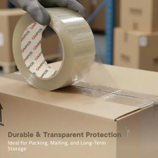 Alt view image 5 of 7 - 18 Rolls Clear Packing Tape 2 Inch Wide Strong Adhesion & Durable 1.7 Mil Thickness Clear Packing Tape for Moving, Shipping & Storage Smooth Unwinding Packaging Tape Refill, 60 Yards Per Roll