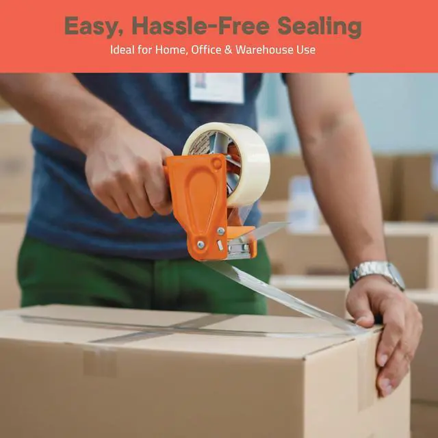 Alt view image 6 of 7 - 18 Rolls Clear Packing Tape 2 Inch Wide Strong Adhesion & Durable 1.7 Mil Thickness Clear Packing Tape for Moving, Shipping & Storage Smooth Unwinding Packaging Tape Refill, 60 Yards Per Roll