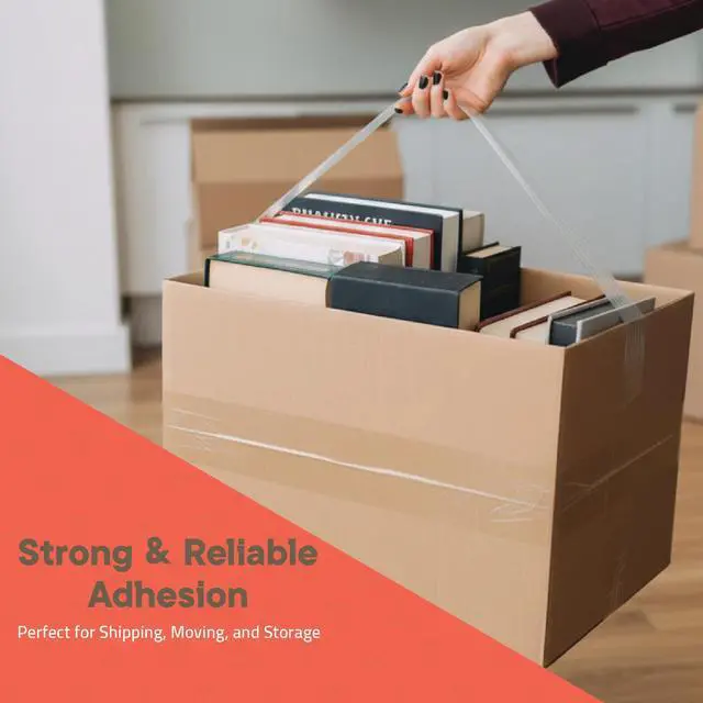 Alt view image 7 of 7 - 18 Rolls Clear Packing Tape 2 Inch Wide Strong Adhesion & Durable 1.7 Mil Thickness Clear Packing Tape for Moving, Shipping & Storage Smooth Unwinding Packaging Tape Refill, 60 Yards Per Roll