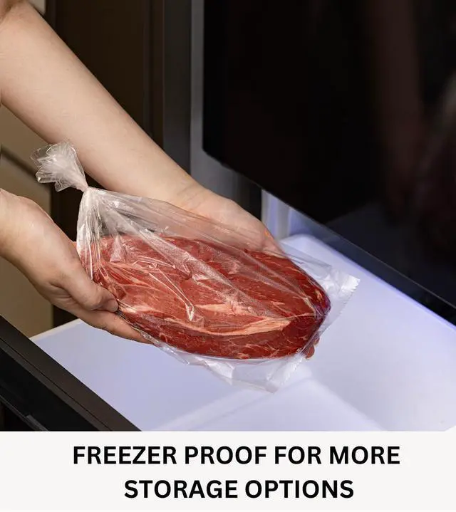 Alt view image 5 of 7 - 8"x12" & 10"x14" Quart & Gallon Plastic Produce Bags on a Roll- 350 Bags Each (700 Bags), Clear Grocery & Bread Bags, Food Contact Safe (Small & Medium)