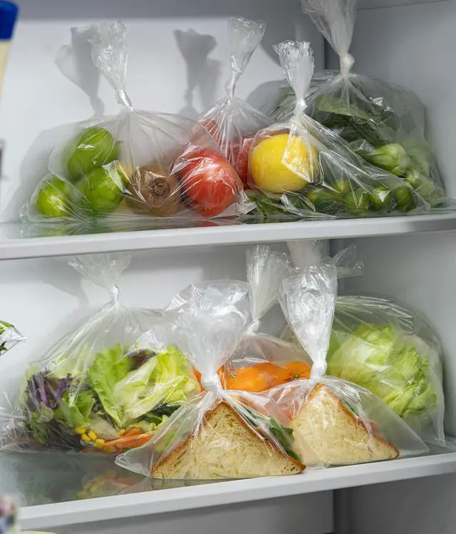 Alt view image 7 of 7 - 8"x12" & 10"x14" Quart & Gallon Plastic Produce Bags on a Roll- 350 Bags Each (700 Bags), Clear Grocery & Bread Bags, Food Contact Safe (Small & Medium)