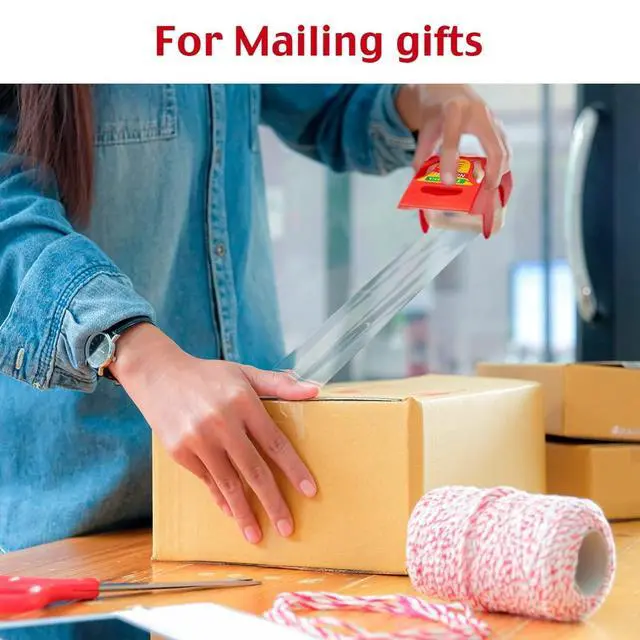 Alt view image 5 of 7 - Packing Tape with Dispenser, 6 Packs Noiseless Clear Packaging Tape for Shipping Packaging Moving Tape for Boxes, Strong Adhesive, Smoothly and Quietly, 1.96 Inch X 33 Yards