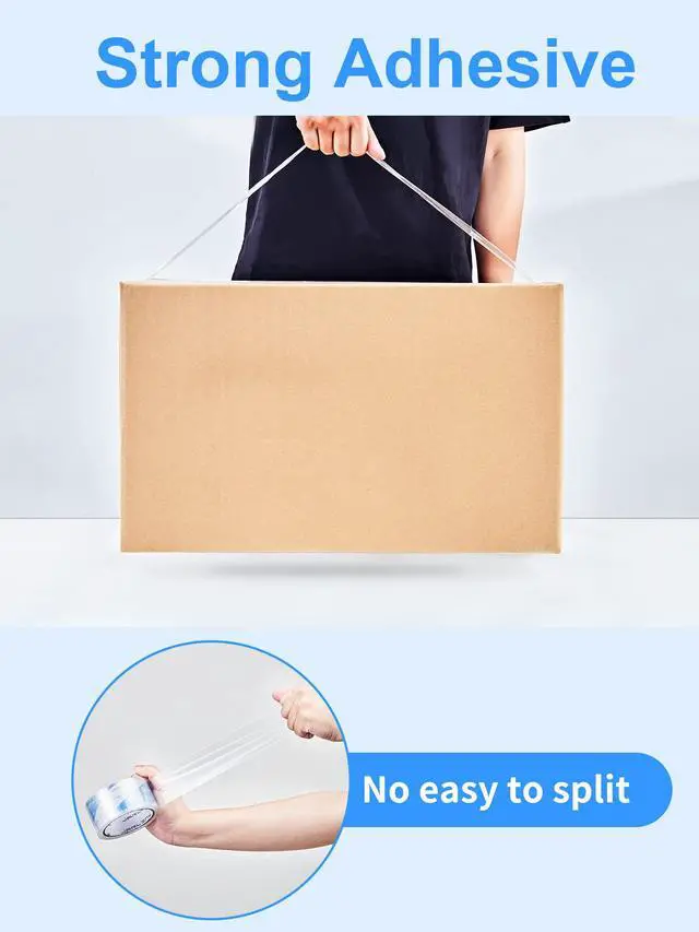 Alt view image 4 of 7 - Clearer Packing Tape 12 Rolls, Heavy Duty Packaging Tape for Shipping Packaging Moving Sealing, 2.7mil Thick, 1.88 inches Wide, 60 Yards Per Roll, 720 Total Yards