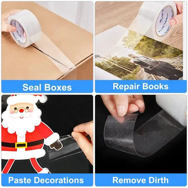 Alt view image 5 of 7 - Clear Packing Tape (12 Rolls), Heavy Duty Packaging Tape for Shipping Packaging Moving Sealing, Stronger & Thicker 2.8mil, 1.88 inches Wide, 60 Yards Per Roll, 720 Total Yards