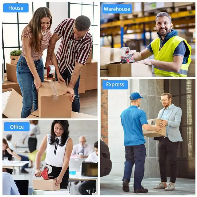 Alt view image 6 of 7 - Clear Packing Tape (12 Rolls), Heavy Duty Packaging Tape for Shipping Packaging Moving Sealing, Stronger & Thicker 2.8mil, 1.88 inches Wide, 60 Yards Per Roll, 720 Total Yards