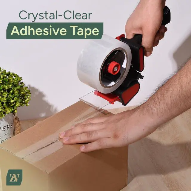 Alt view image 7 of 7 - Heavy Duty Tape Gun and Dispenser with 6 Clear Packaging Tapes. Clear Packaging Tape 44mm X 66m with Metal Tape Gun Dispenser for Moving Boxes,Warehouse Or General Packing Needs