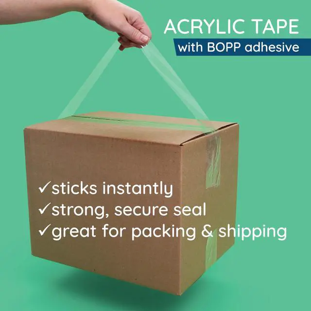 Alt view image 4 of 7 - Clear Packing Tape Refills Bulk, 12 Pack, Heavy Duty Packaging Tape Rolls, 2 Inch Wide for Moving Boxes, Shipping, Sealing, 2.7mil Thick, 60 Yard Length, 720 Total Yards