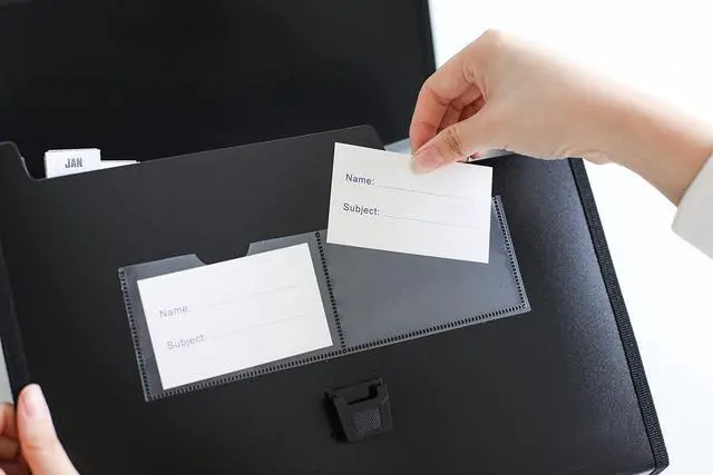 Alt view image 4 of 7 - Expanding Accordion File Folder with Labels, 26 Pocket Document Organizer, Letter A4 Size, 1 Pack (Black)
