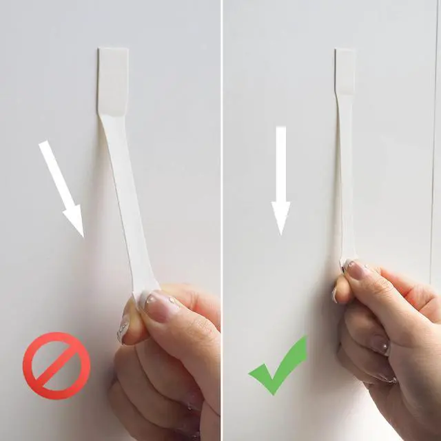 Alt view image 4 of 7 - 30 Small Hooks+40 Removable Strips, Clear Wire Utility Hooks with Adhesive Strips Damage-Free, No Tools Wall Hooks for Hanging Heavy Duty, Value Pack