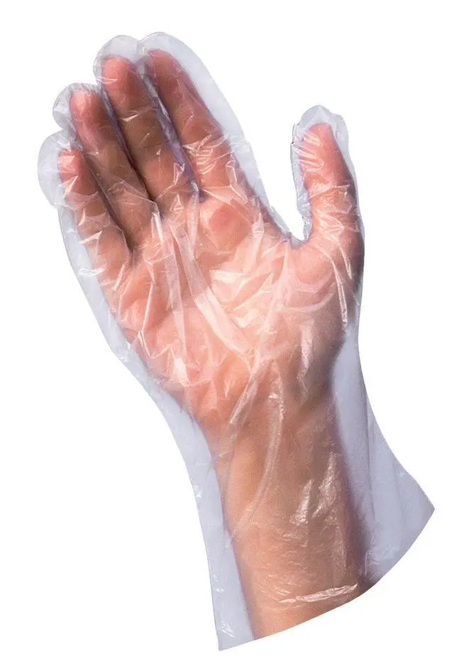 Alt view image 2 of 6 - Disposable HDPE Poly Gloves - 500ct