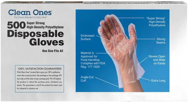 Main image of Disposable HDPE Poly Gloves - 500ct