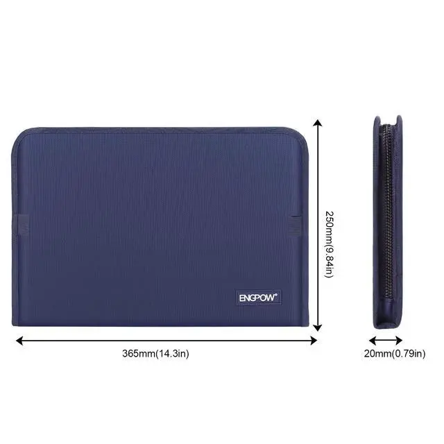 Alt view image 6 of 7 - 13 Pocket Expanding File Folder,Fireproof Accordion File Folder Document Organizer with Zipper Closure,Portable Filing Organizer Safe with Colorful Tabs for A4/Letter Size Paper,Files(Blue)