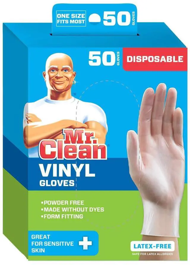 Main image of Disposable Vinyl Gloves, 50 Count (Pack of 1)