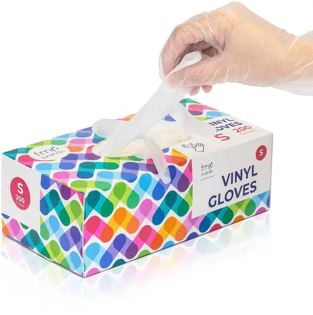 Main image of 200 Pack Disposable Food Prep Vinyl Gloves Medium Food Safe Glove Household Cleaning Gloves for Cooking, Kitchen