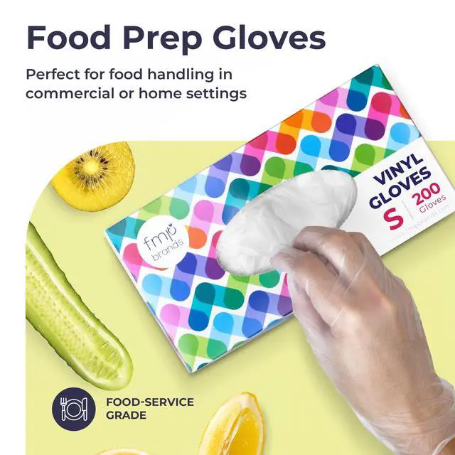 Alt view image 2 of 7 - 200 Pack Disposable Food Prep Vinyl Gloves Medium Food Safe Glove Household Cleaning Gloves for Cooking, Kitchen