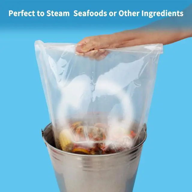 Alt view image 3 of 7 - 10×Seafood Boil Bags Medium Size Boil Bag for fish, crab, shrimp, and veggies - cooking and storage bag (Medium)