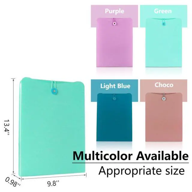 Alt view image 2 of 6 - Vertical Expanding Accordion Folder with 7 Pockets Paperwork Organizer Document Wallet Briefcase Business File Organizer Bag A4 Letter Size Elastic Rope Closure Purple