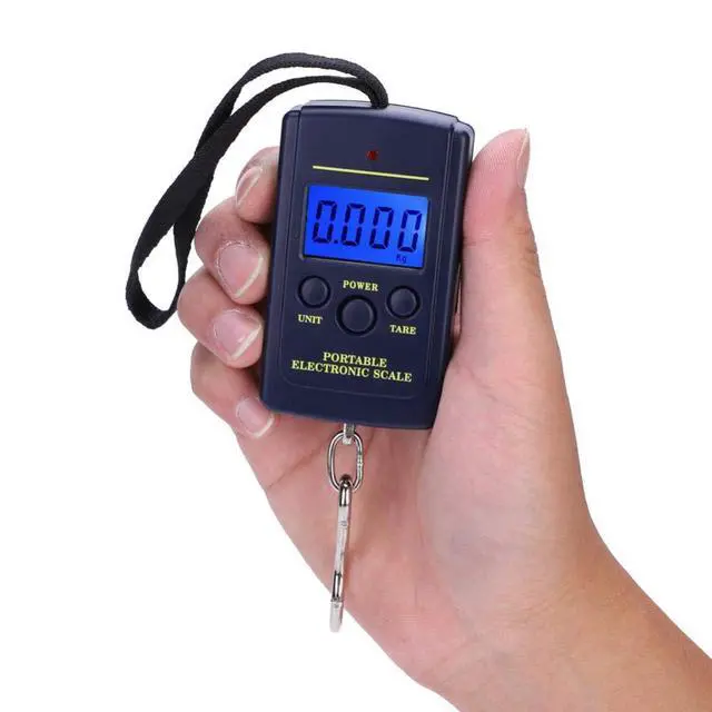 Alt view image 2 of 7 - Fishing Scale, Digital Portable Electronic Balance with LCD Display, Hanging Hook Design for Accurate Weight Measurement