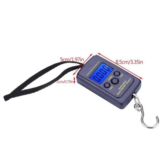 Alt view image 3 of 7 - Fishing Scale, Digital Portable Electronic Balance with LCD Display, Hanging Hook Design for Accurate Weight Measurement