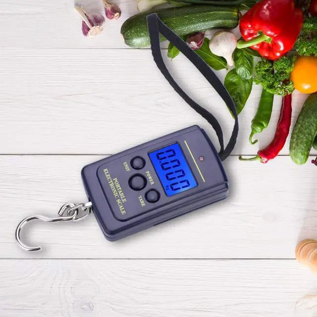 Alt view image 4 of 7 - Fishing Scale, Digital Portable Electronic Balance with LCD Display, Hanging Hook Design for Accurate Weight Measurement